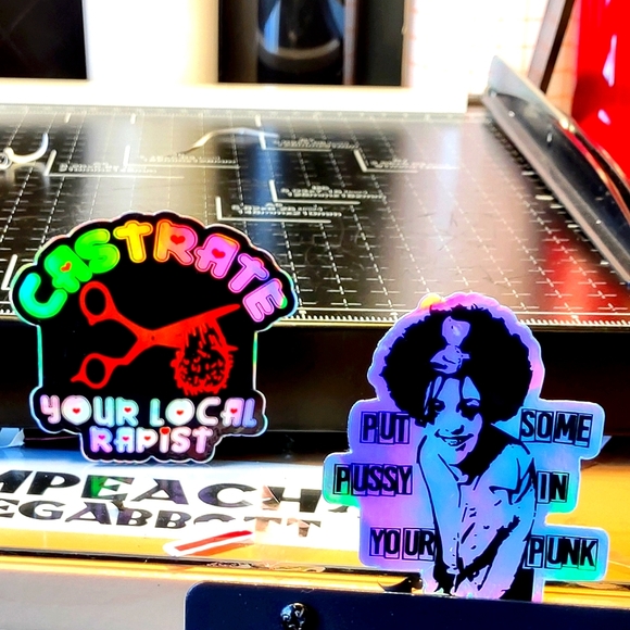Poly Styrene Holographic Stickers (X-ray Spex) - Picture 1 of 5